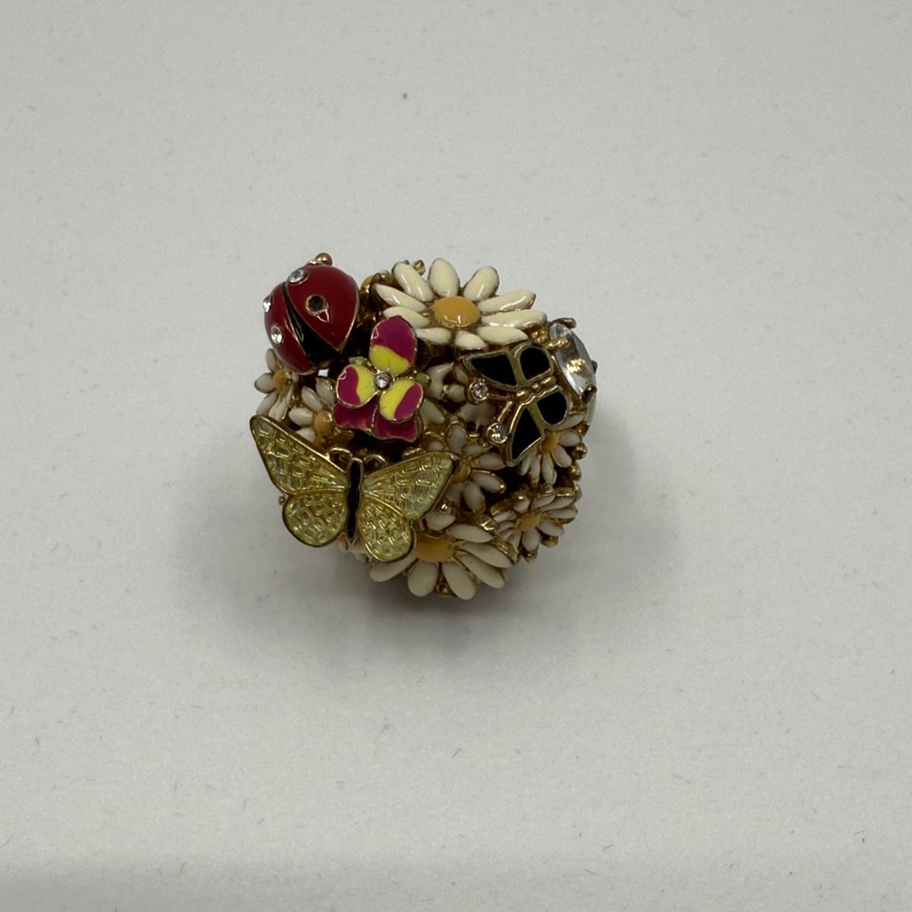 Juicy Couture Garden Ladybug and Butterfly Ring, size 7